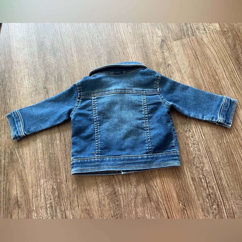 Cat & Jack Classic Blue Jean Jacket 3-6 Months - Picture 4 of 4